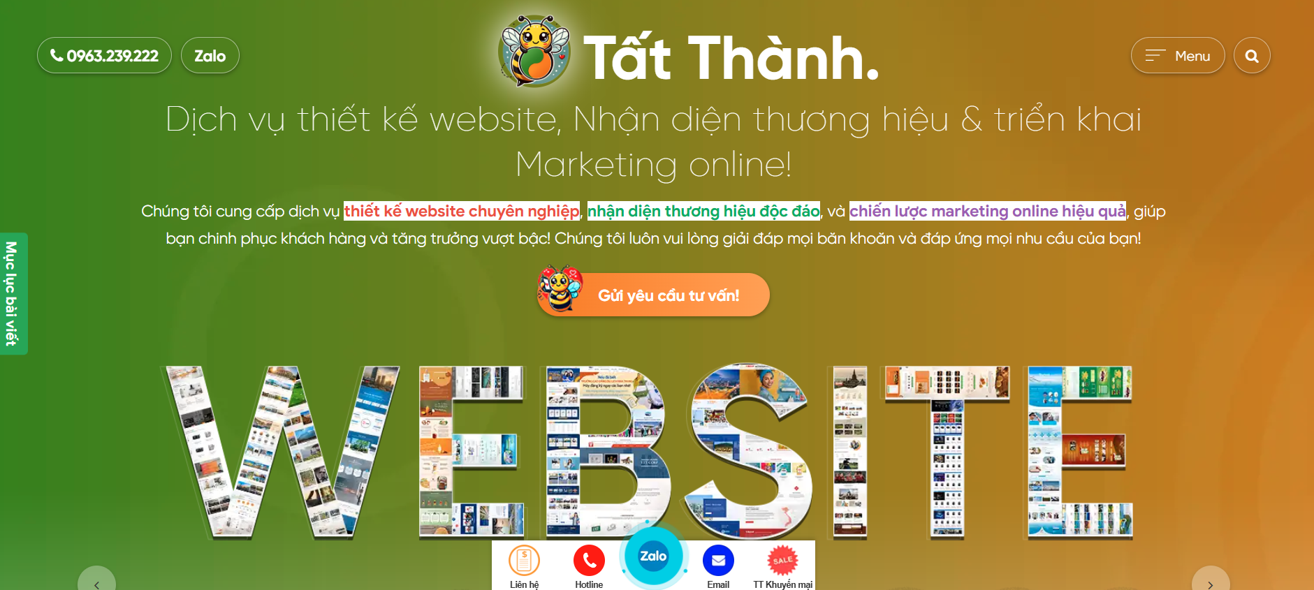 Thiết kế website eLearning tại đơn vị Tất Thành